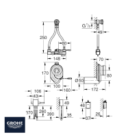 MEDIDAS SENSOR TEMPERATURA URINARIO GROHE